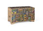 GINER Y COLOMER Baúl de Madera de Mango Pintado a Mano Multicolor 33x78x37cm
